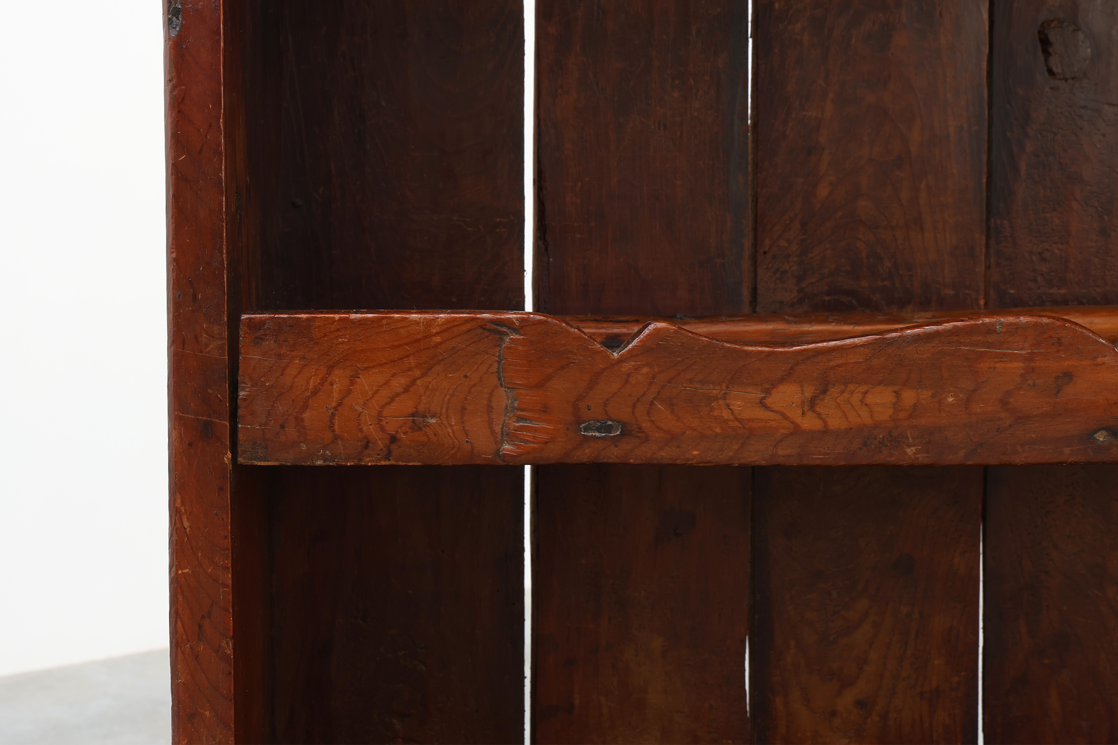 17th‑Century French Art Populaire Chestnut Cabinet with Gabled Topthumbnail